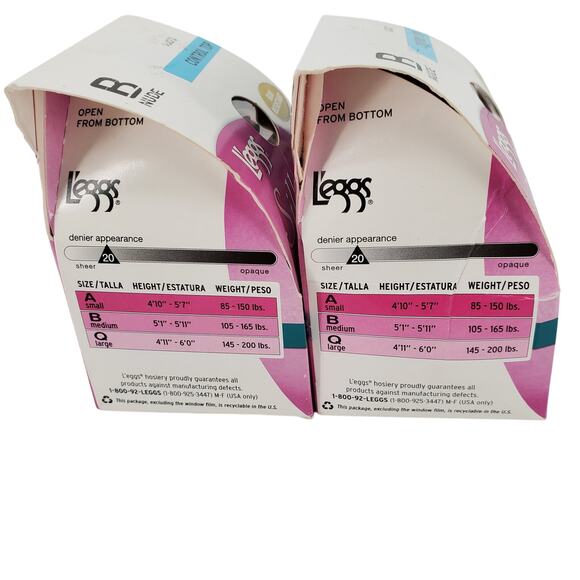 L'eggs Silken Mist Sheer Leg Run Resistant Control Top Nude‎ Size B Lot of 2 New - Picture 4 of 4